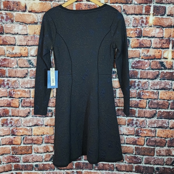 NWT Simply Vera Wank Navy Blue/Black Dress - Picture 4 of 7